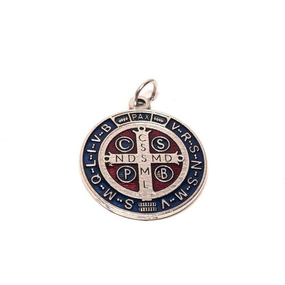 St. Benedict 1" Enamel Colored Medal - Catholic Exorcism - Blessed By Pope | Catholically