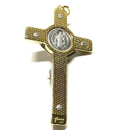 St. Benedict 2" 1/4 Blue Crucifix - Exorcism - Cross - Blessed by Pope | Catholically