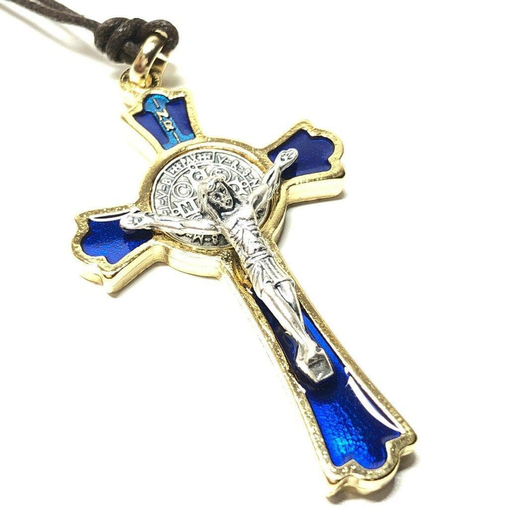 St. Benedict 2" 1/4 Crucifix - Exorcism- Cross - Blessed By Pope - San Benito | Catholically