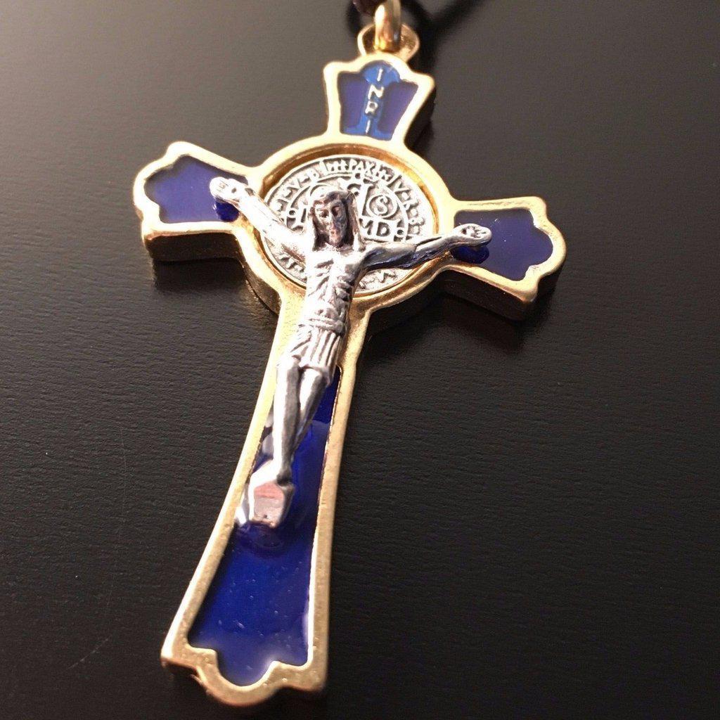 St. Benedict 2" 1/4 Crucifix - Exorcism- Cross - Blessed By Pope - San Benito | Catholically