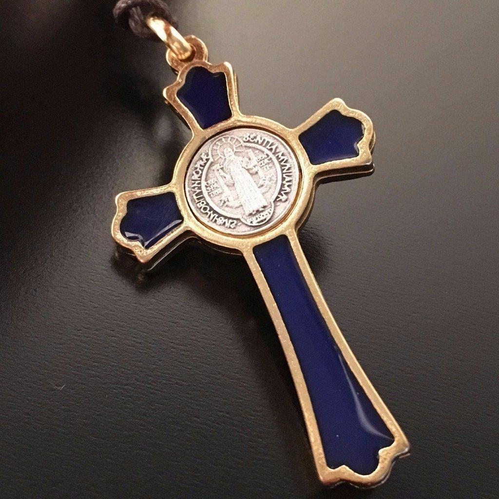 St. Benedict 2" 1/4 Crucifix - Exorcism- Cross - Blessed By Pope - San Benito | Catholically