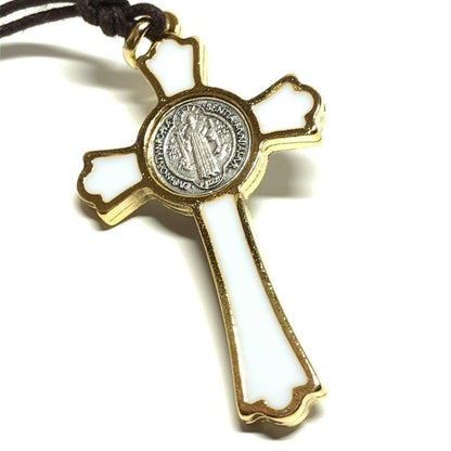 St. Benedict 2" 1/4 Crucifix - Exorcism- Cross - Blessed By Pope - San Benito | Catholically