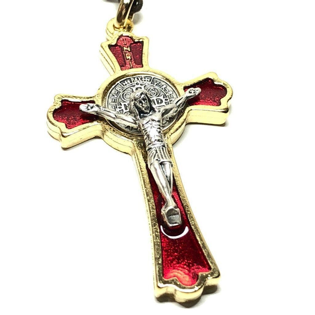 St. Benedict 2" 1/4 Crucifix - Exorcism- Cross - Blessed By Pope - San Benito | Catholically