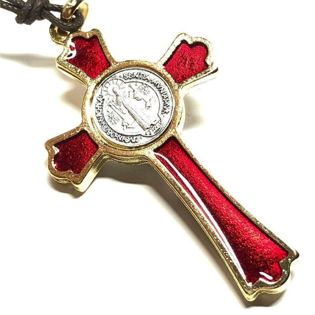 St. Benedict 2" 1/4 Crucifix - Exorcism- Cross - Blessed By Pope - San Benito | Catholically