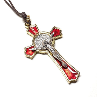 St. Benedict 2" 1/4 Crucifix - Exorcism- Cross - Blessed By Pope - San Benito | Catholically