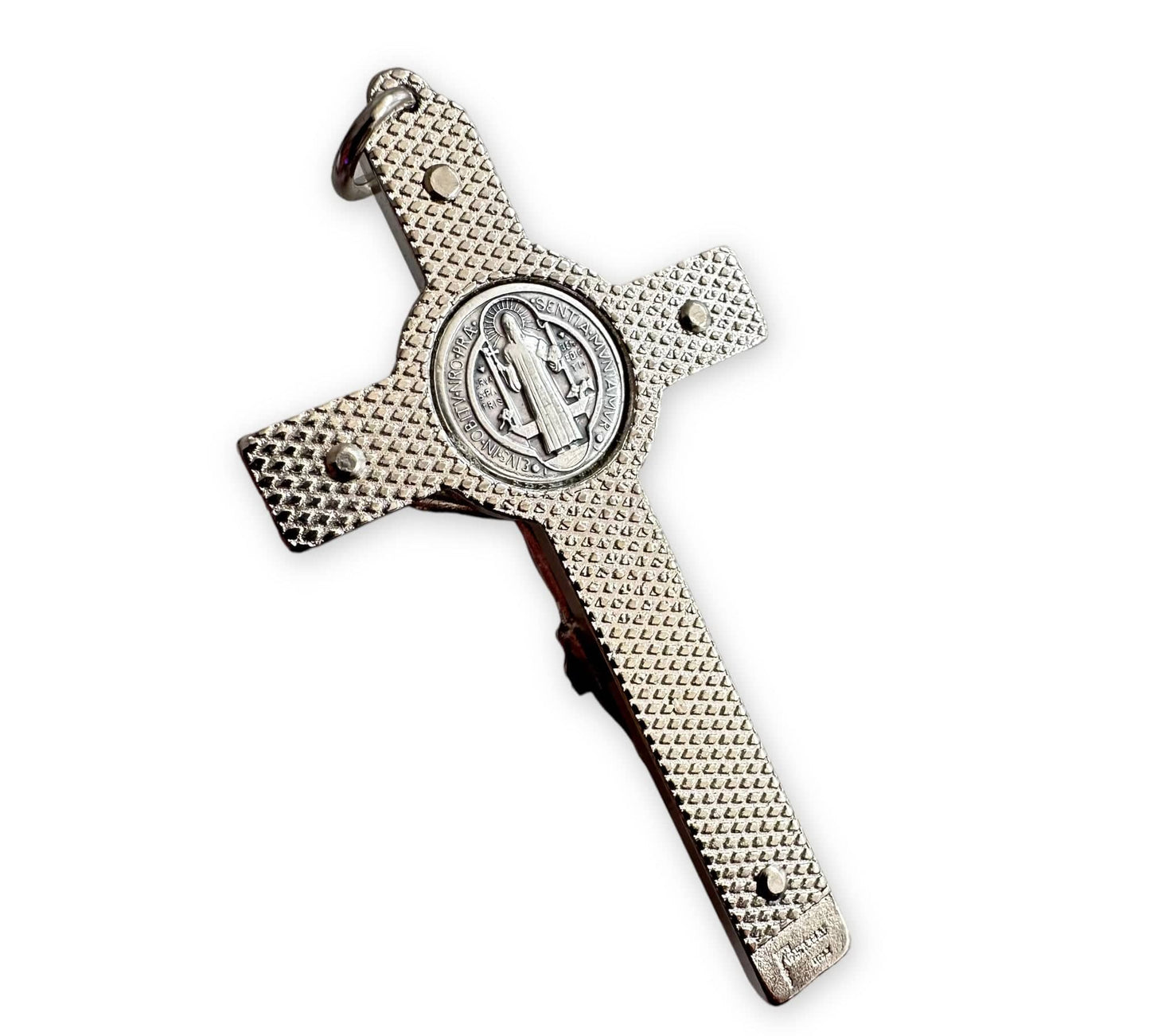 St. Benedict 2" 1/4 Green Crucifix - Exorcism - Cross - Blessed - San Benito | Catholically