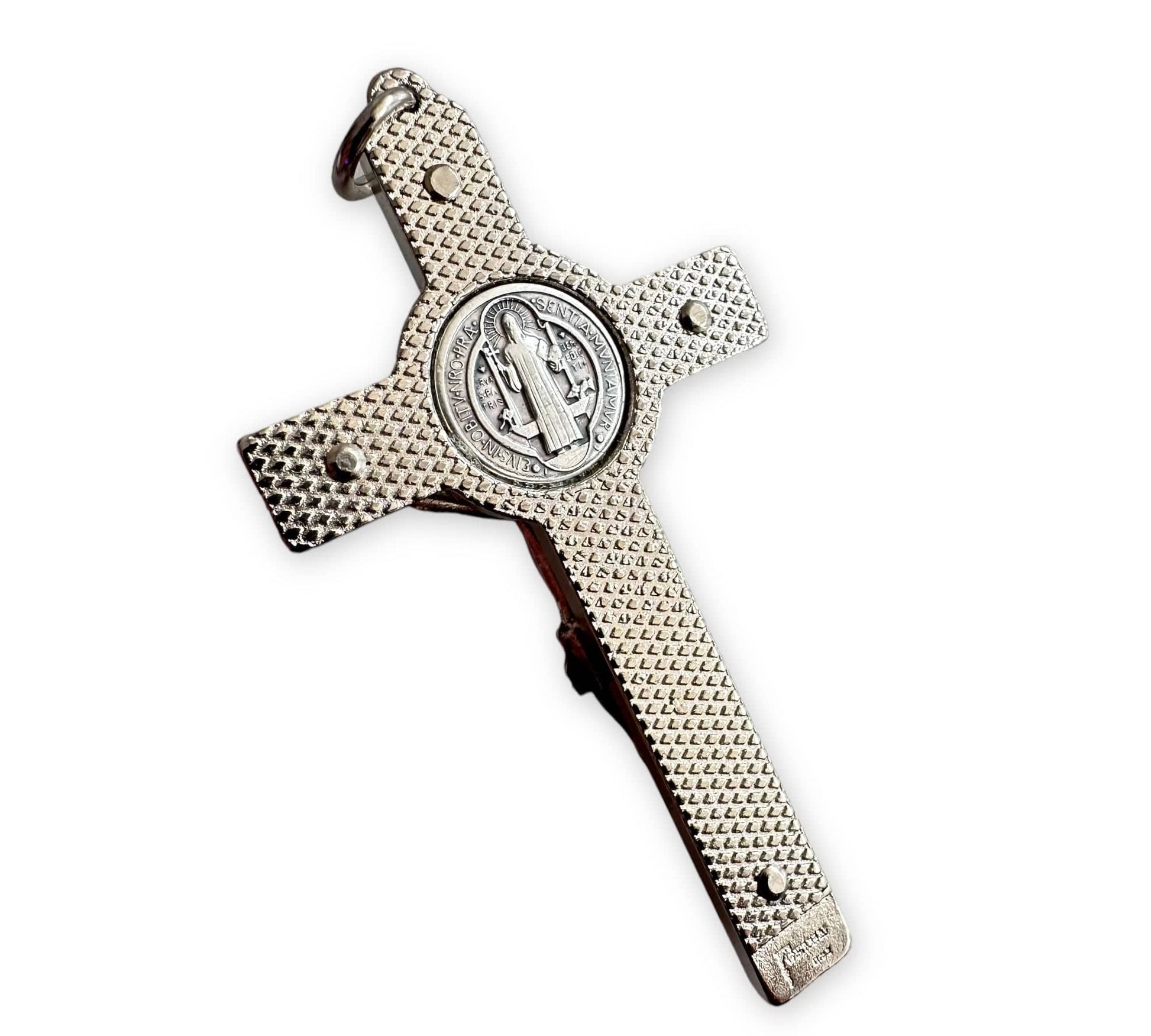 St. Benedict 2" 1/4 Green Crucifix - Exorcism - Cross - Blessed - San Benito | Catholically
