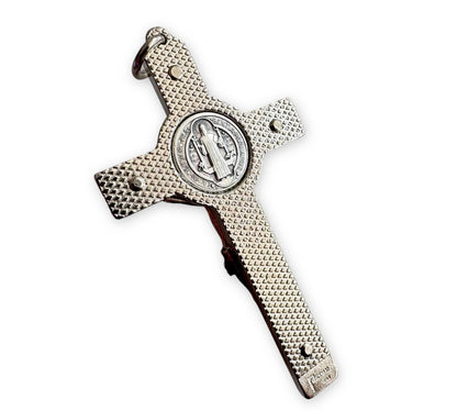 St. Benedict 2" 1/4 Green Crucifix - Exorcism - Cross - Blessed - San Benito | Catholically