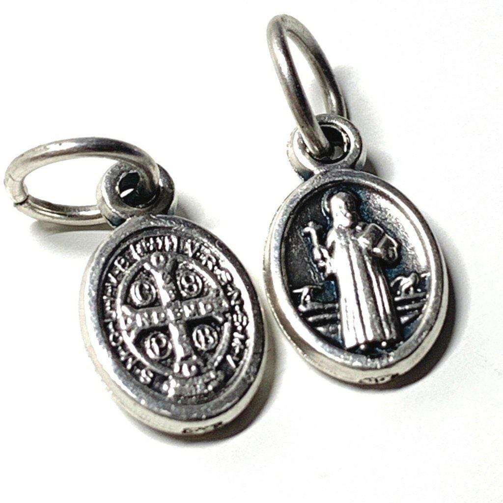 St. Benedict 4X Tiny Medal - Catholic Exorcism - Rosary Charm Blessed By Pope | Catholically