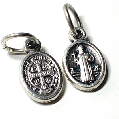St. Benedict 4X Tiny Medal - Catholic Exorcism - Rosary Charm Blessed By Pope | Catholically