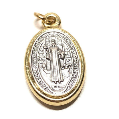 St Benedict 7/8" Dual Color Medal - Catholic Exorcism - Blessed By Pope | Catholically