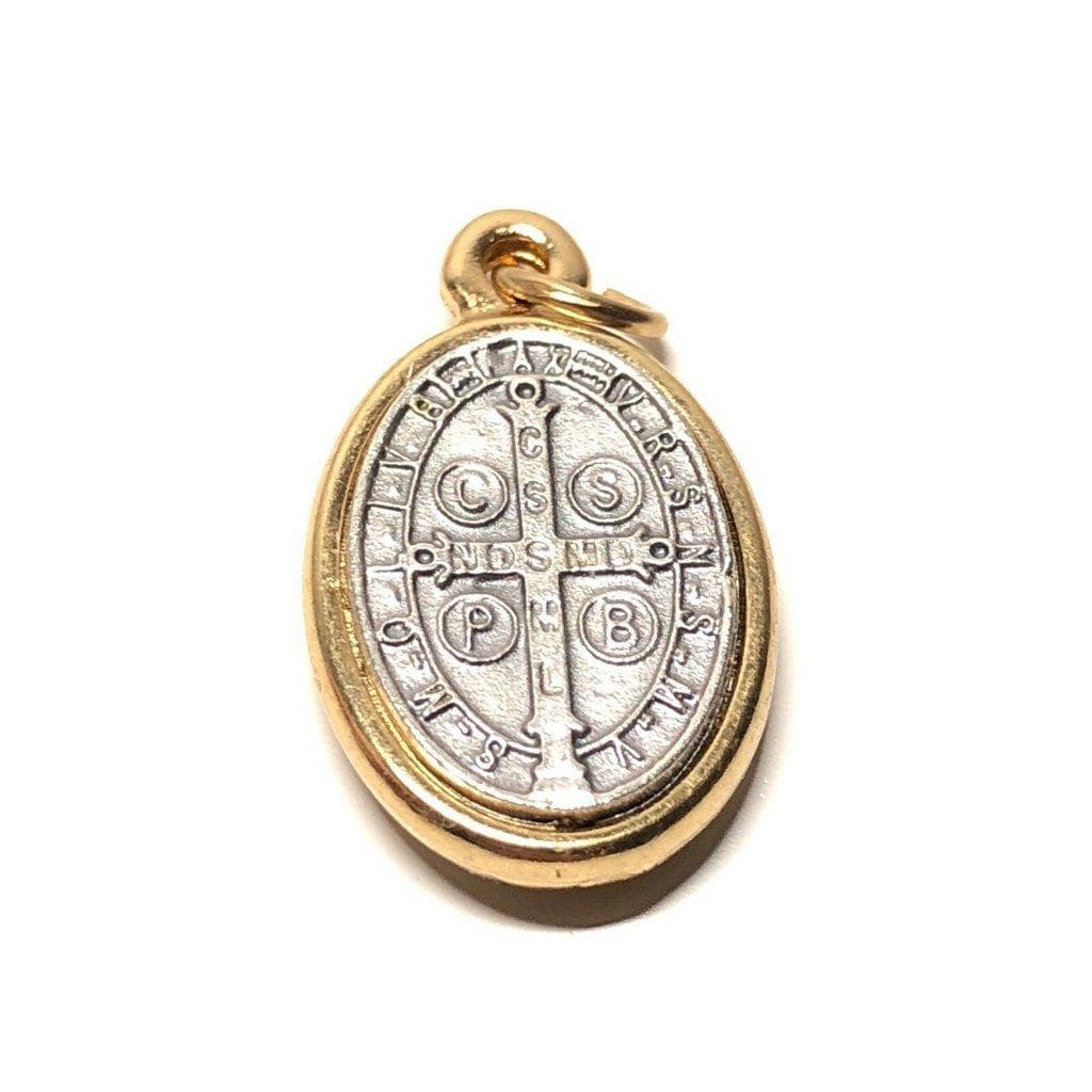 St Benedict 7/8" Dual Color Medal - Catholic Exorcism - Blessed By Pope | Catholically
