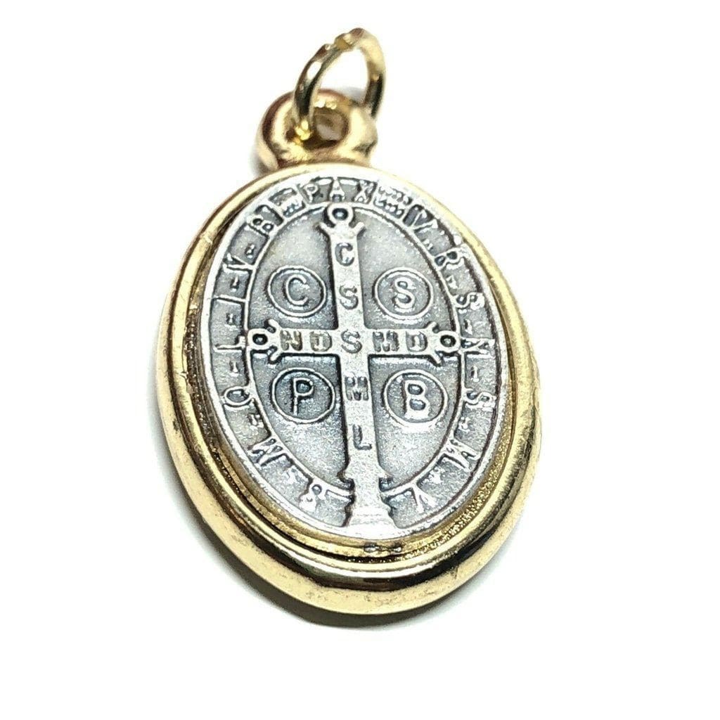 St Benedict 7/8" Dual Color Medal - Catholic Exorcism - Blessed By Pope | Catholically