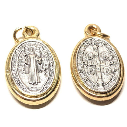 St Benedict 7/8" Dual Color Medal - Catholic Exorcism - Blessed By Pope | Catholically