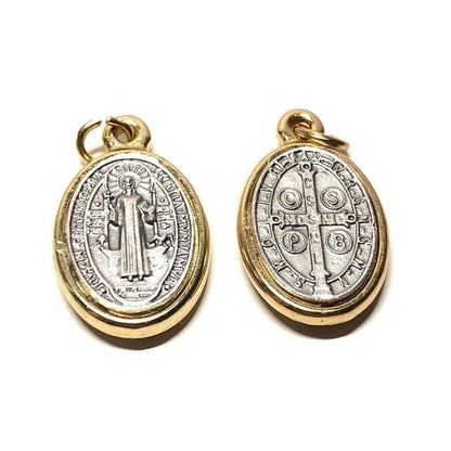 St Benedict 7/8" Dual Color Medal - Catholic Exorcism - Blessed By Pope | Catholically