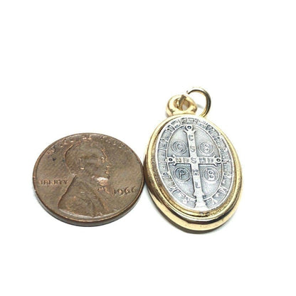 St Benedict 7/8" Dual Color Medal - Catholic Exorcism - Blessed By Pope | Catholically