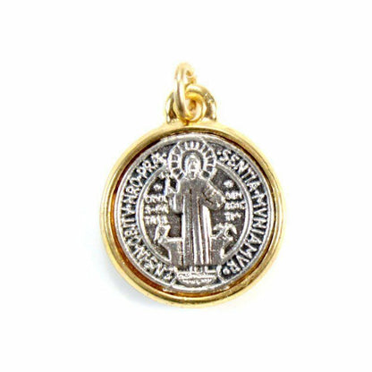 St Benedict 7/8" Dual Color Medal   Medal - Catholic Exorcism - Blessed By Pope | Catholically