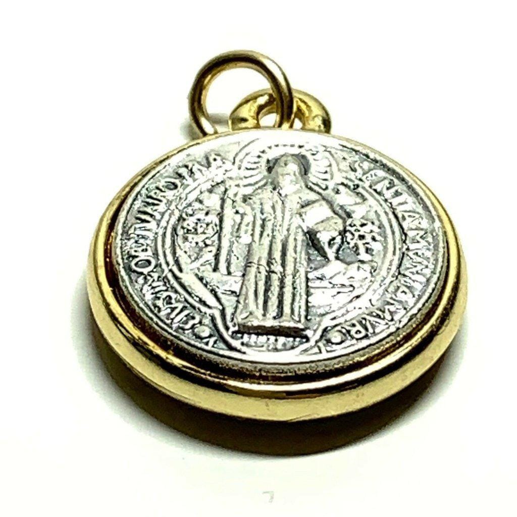 St Benedict 7/8" Dual Color Medal   Medal - Catholic Exorcism - Blessed By Pope | Catholically