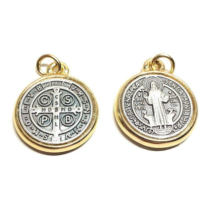 St Benedict 7/8" Dual Color Medal   Medal - Catholic Exorcism - Blessed By Pope | Catholically