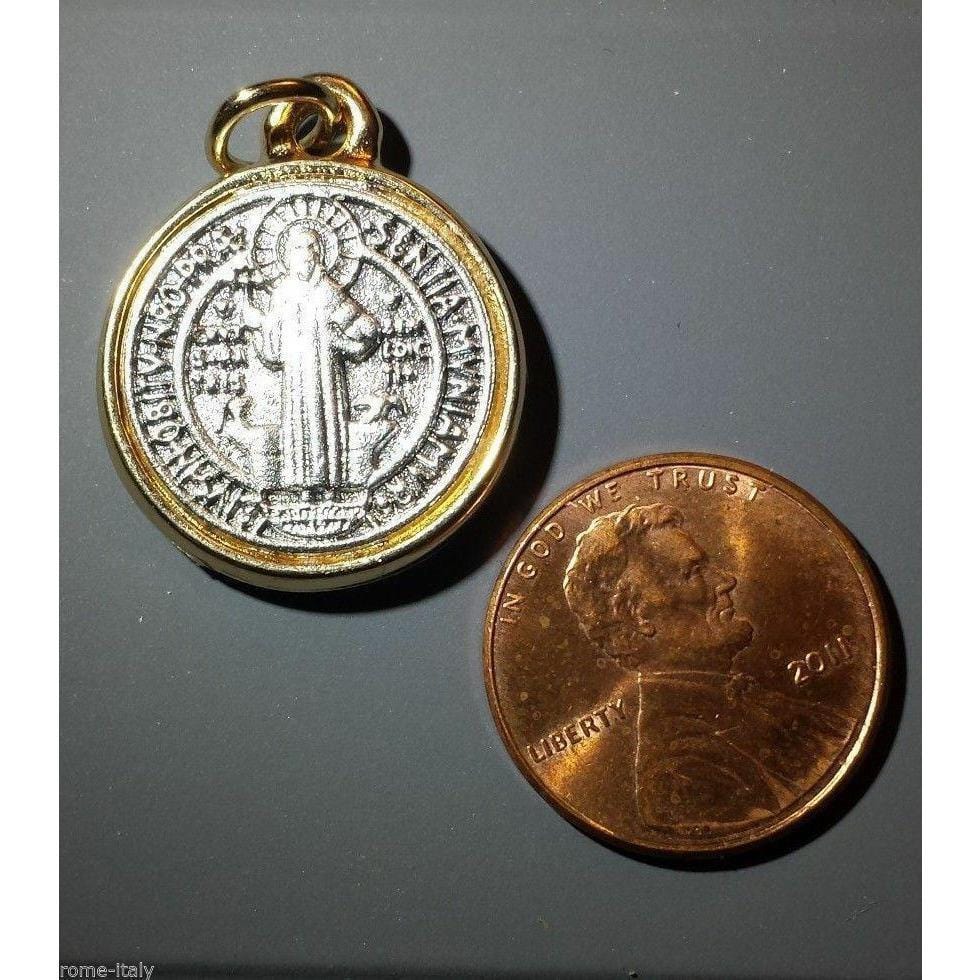 St Benedict 7/8"  Medal - Catholic Exorcism - Blessed By Pope - Medalla | Catholically