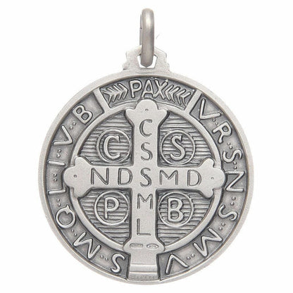 St. Benedict 925 Silver Medal -Pendant - Catholic Exorcism -Blessed By Pope | Catholically