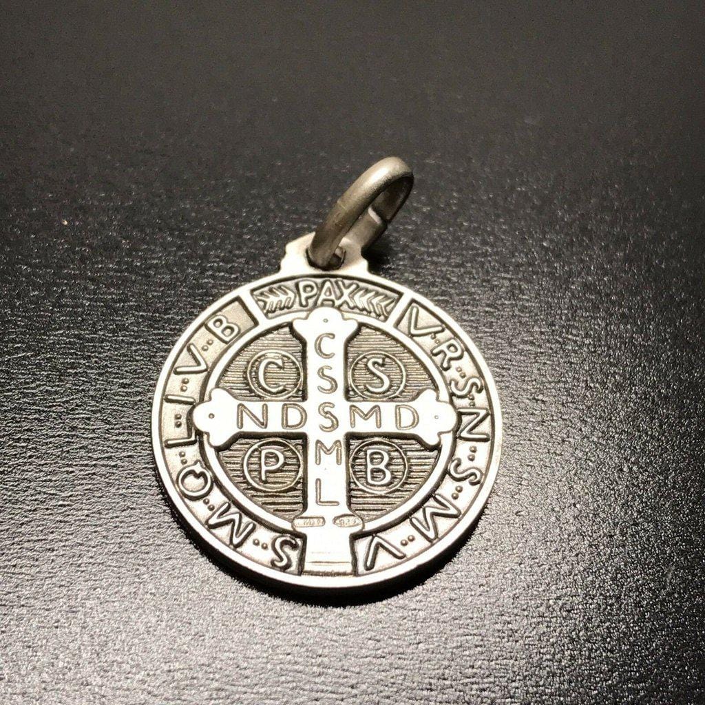 St. Benedict 925 Silver Medal -Pendant - Catholic Exorcism -Blessed By Pope | Catholically
