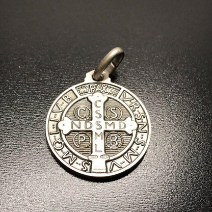 St. Benedict 925 Silver Medal -Pendant - Catholic Exorcism -Blessed By Pope | Catholically
