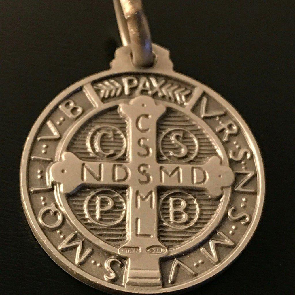 St. Benedict 925 Silver Medal -Pendant - Catholic Exorcism -Blessed By Pope | Catholically