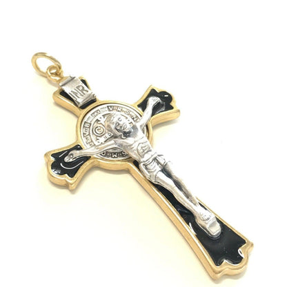 St. Benedict Black 2" Crucifix - Exorcism Cross - Blessed by Pope -San Benito | Catholically