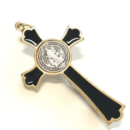 St. Benedict Black 2" Crucifix - Exorcism Cross - Blessed by Pope -San Benito | Catholically