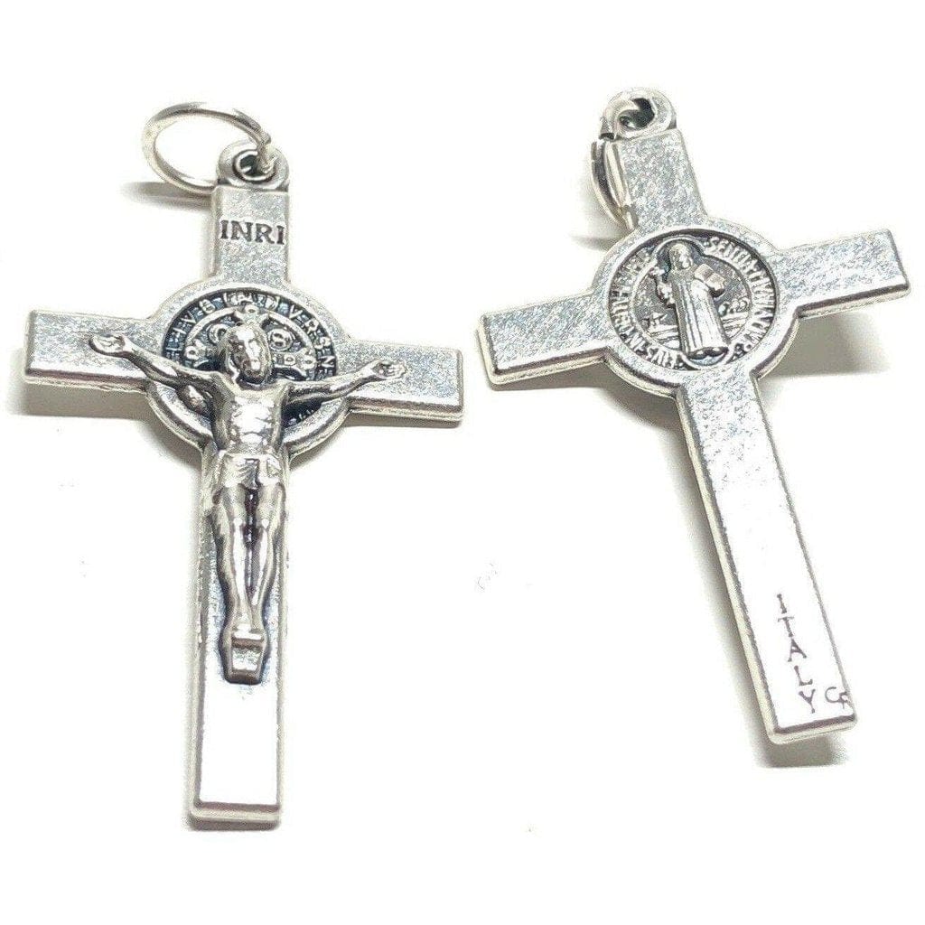 St. Benedict Crucifix - Exorcism 1" 1/2 Cross - Blessed Medalla De San Benito | Catholically