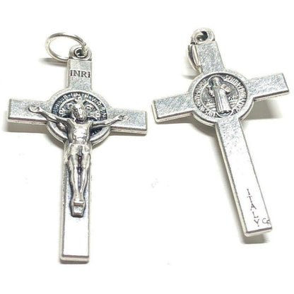 St. Benedict Crucifix - Exorcism 1" 1/2 Cross - Blessed Medalla De San Benito | Catholically