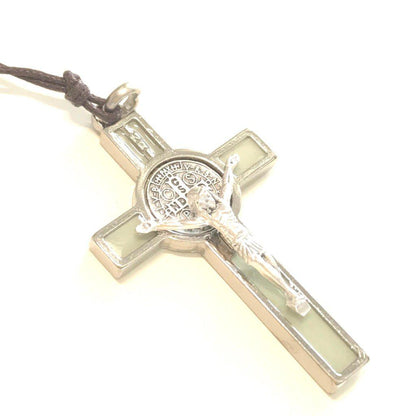 St. Benedict Glow in the dark 2" Crucifix - Exorcism Cross - Blessed by Pope | Catholically