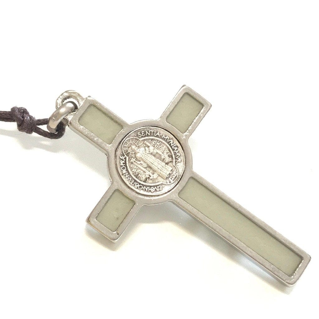 St. Benedict Glow in the dark 2" Crucifix - Exorcism Cross - Blessed by Pope | Catholically