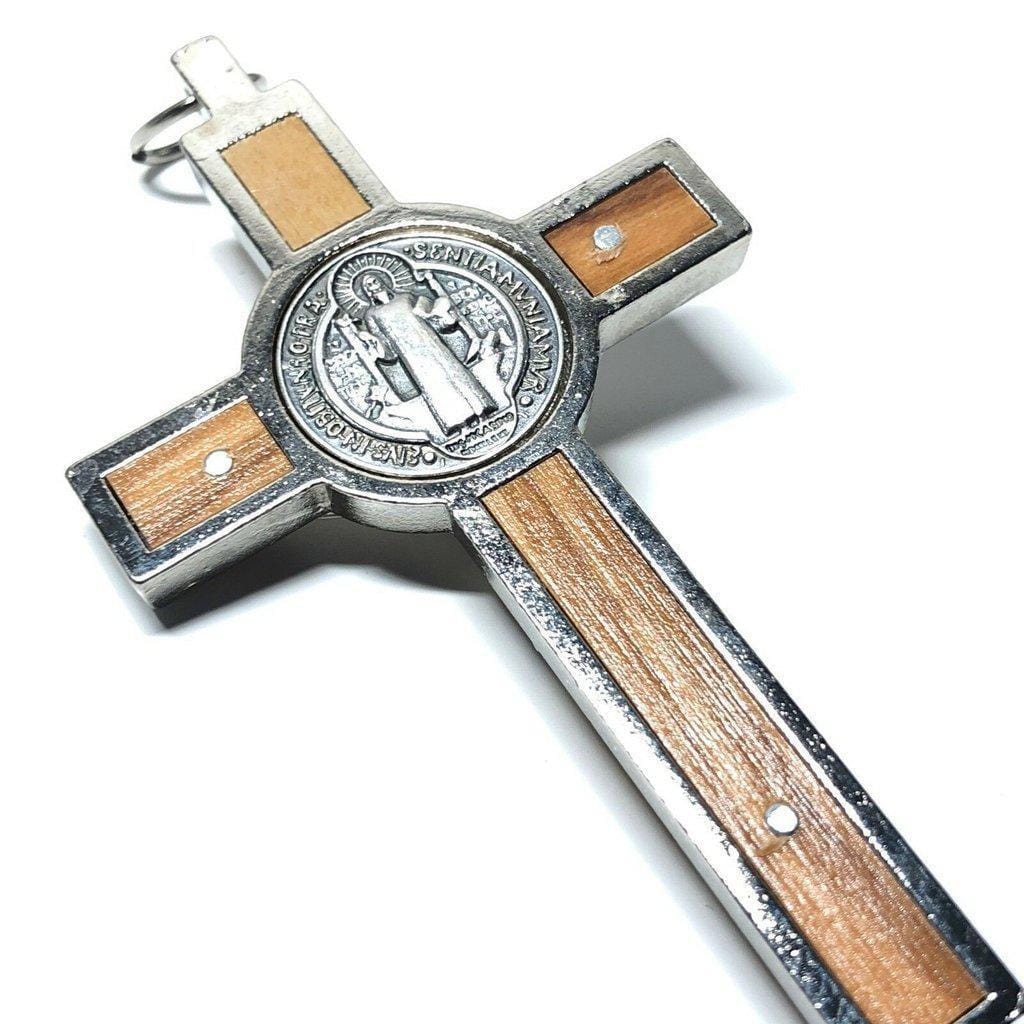 St. Benedict High Quality 3" Wood Crucifix - Exorcism - Cross - Blessed | Catholically