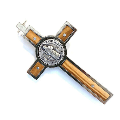 St. Benedict High Quality 3" Wood Crucifix - Exorcism - Cross - Blessed | Catholically