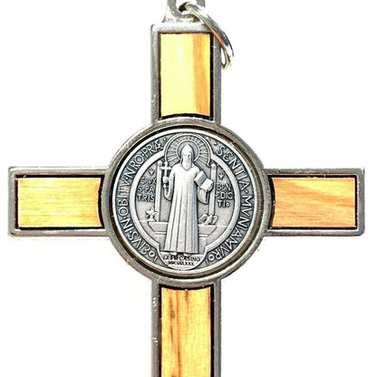 St. Benedict High Quality 3" Wood Crucifix - Exorcism - Cross - Blessed | Catholically