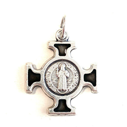 St. Benedict  Medal - Cross Blessed by Pope - Pendant - San Benito HQ | Catholically