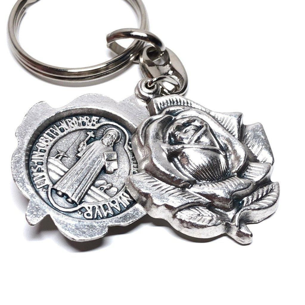 St. Benedict Medal Key Fob | Key Ring | Exorcism | Key Chain Blessed By Pope | Catholically
