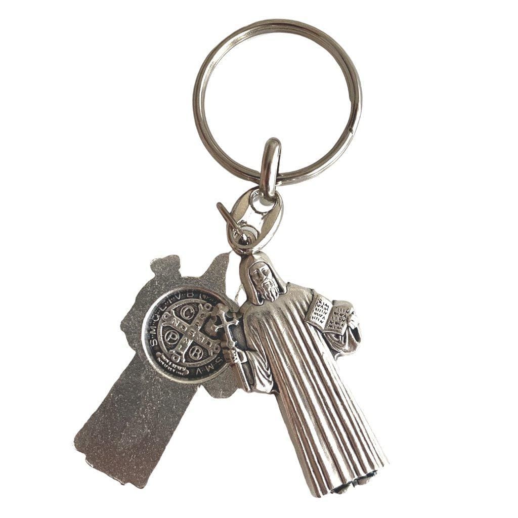 St. Benedict Medal Key Fob | Key Ring | Exorcism | Key Chain Blessed By Pope | Catholically
