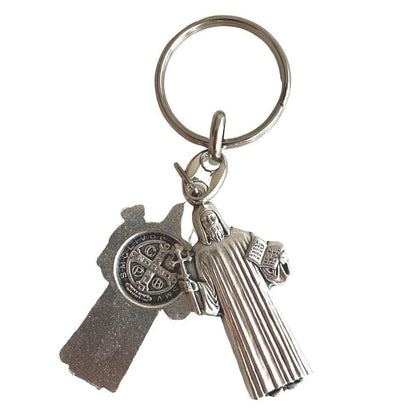 St. Benedict Medal Key Fob | Key Ring | Exorcism | Key Chain Blessed By Pope | Catholically