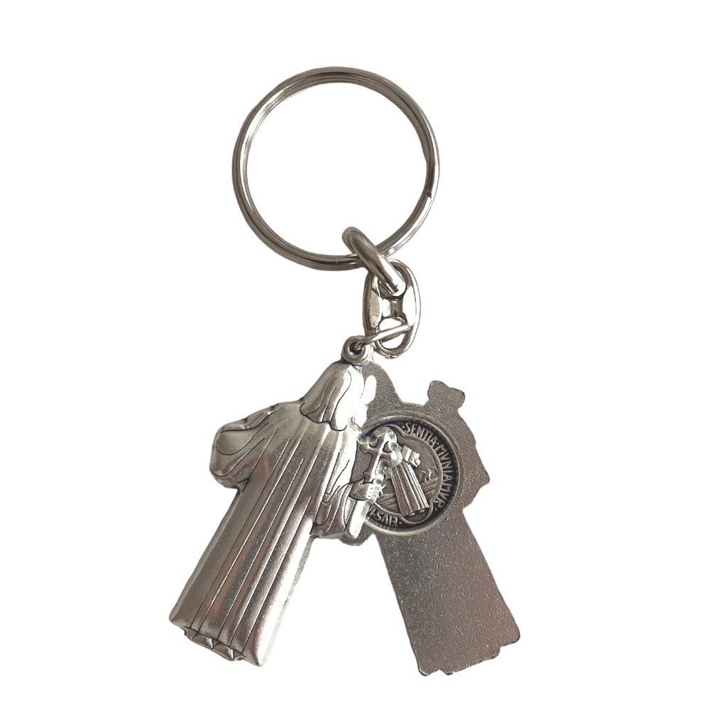 St. Benedict Medal Key Fob | Key Ring | Exorcism | Key Chain Blessed By Pope | Catholically