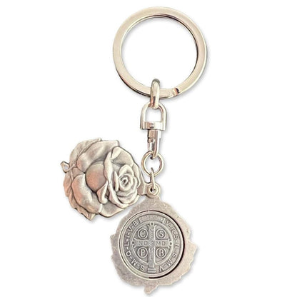 St. Benedict Medal Key Fob | Key Ring | Exorcism | Key Chain Blessed By Pope | Catholically