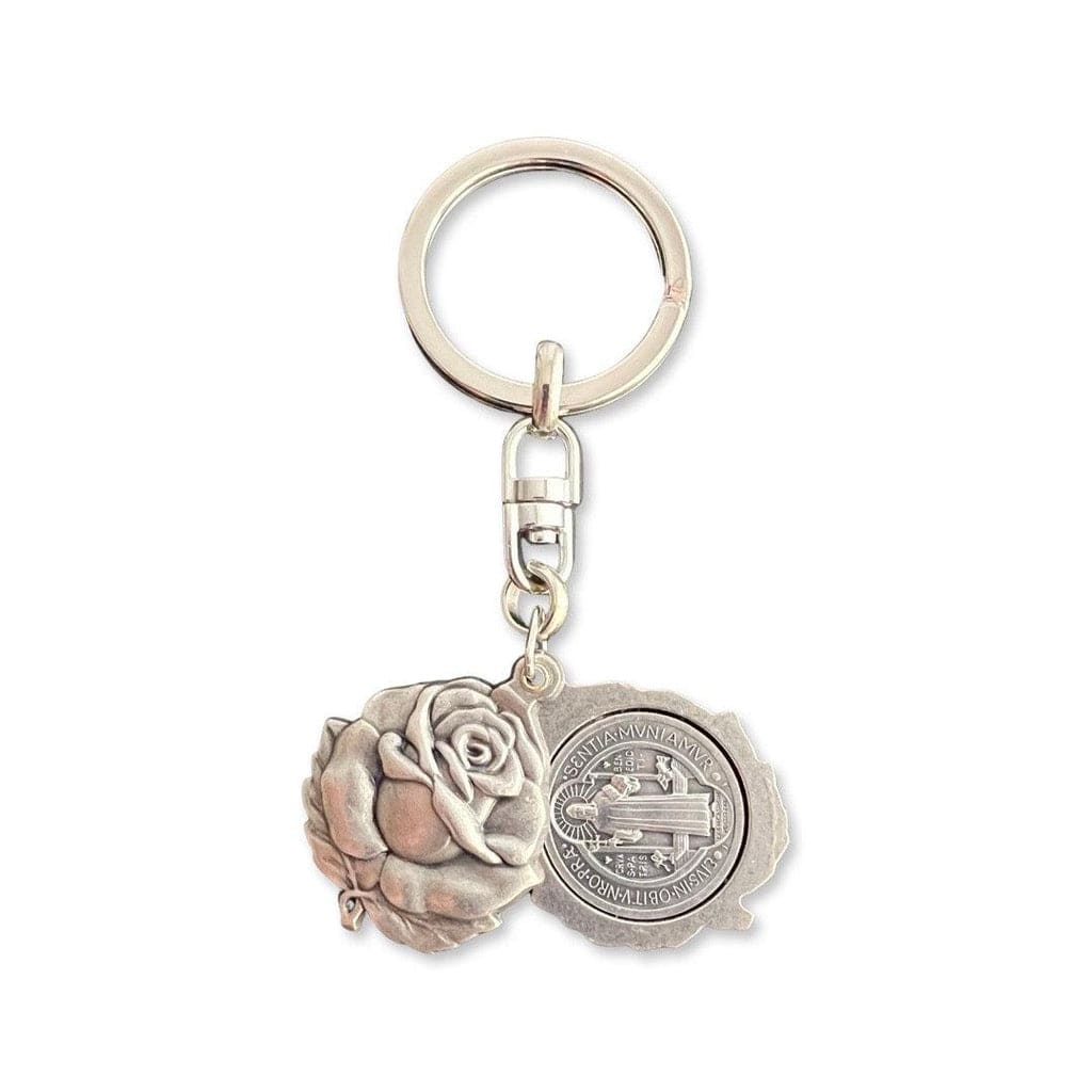 St. Benedict Medal Key Fob | Key Ring | Exorcism | Key Chain Blessed By Pope | Catholically