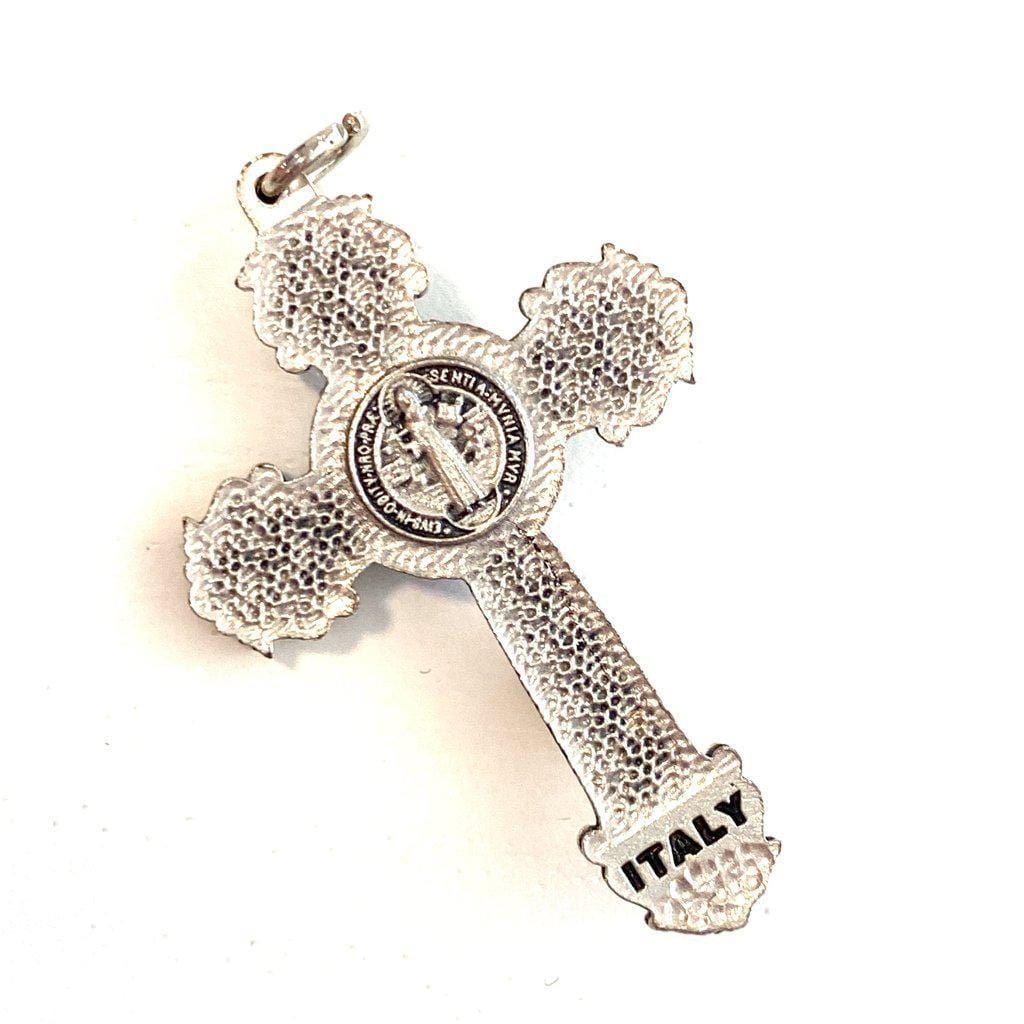 St. Benedict Ornate Crucifix - Blessed By Pope - Rosary Part Cross | Catholically