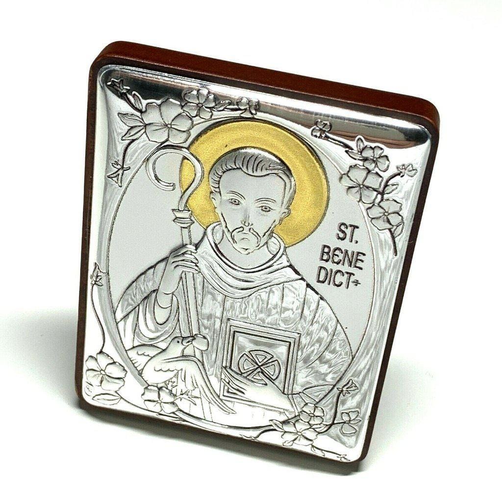 St. Benedict Plaque Blessed by Pope - Placa De San Benito | Catholically