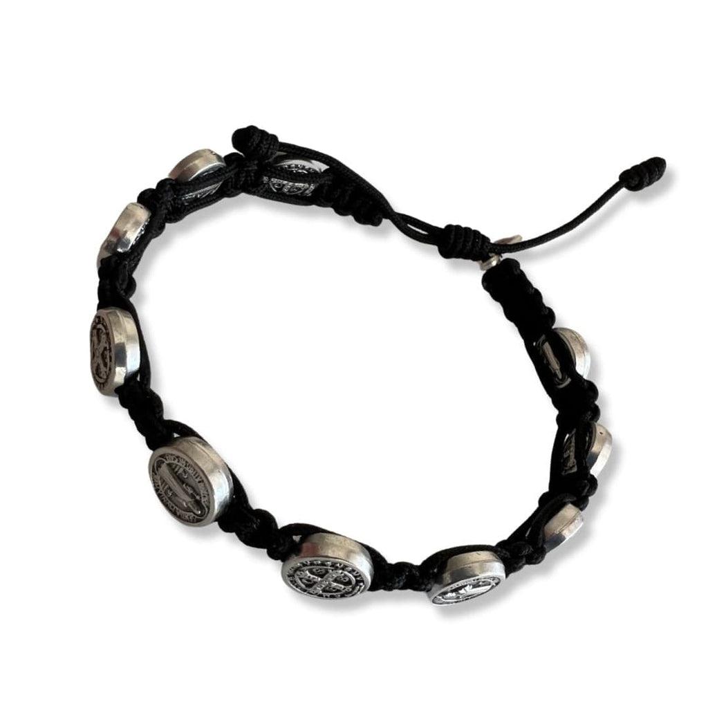 St. Benedict Protection Bracelet with metallic Beads - Blessed By Pope | Catholically