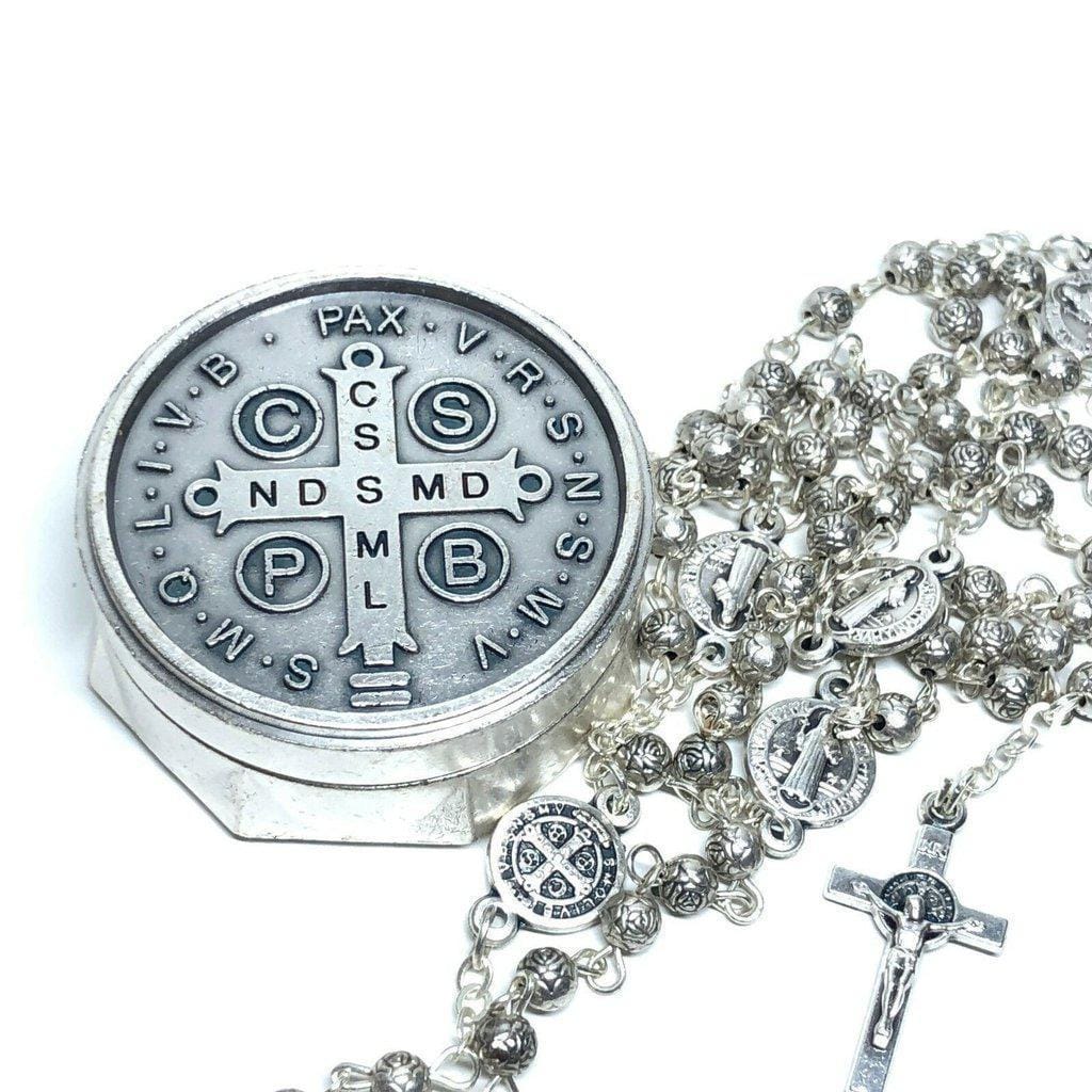 St. Benedict - San Benito - Tiny Military Rosary Blessed By Pope | Catholically