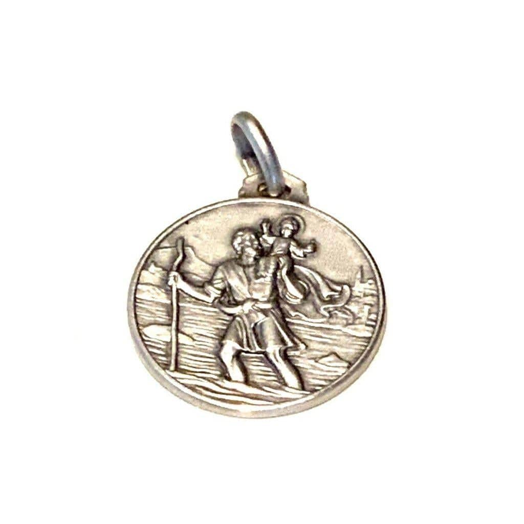 St. Christopher 925 Silver Medal Blessed By Pope - Patron Saint Of Travelers | Catholically