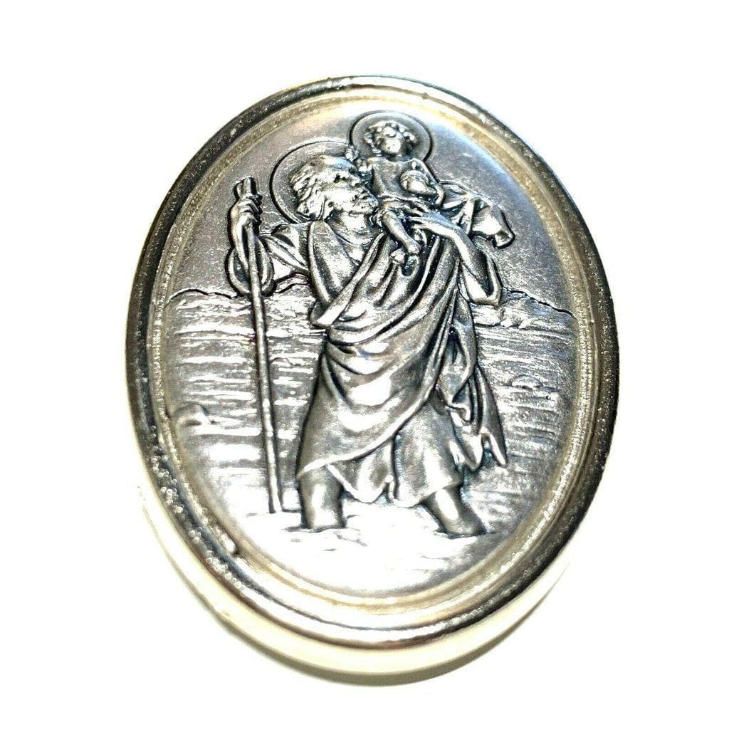 St. Christopher - Car Magnet - Medallion - Blessed By Pope | Catholically